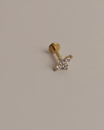 AZIA - Vierpunkt-Stern Titan Helix Piercing