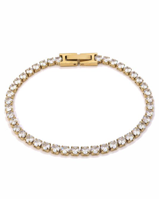 COLETTE - Edelstahl Tennisarmband mit Zirkonen